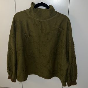 Free people green oversized turtleneck